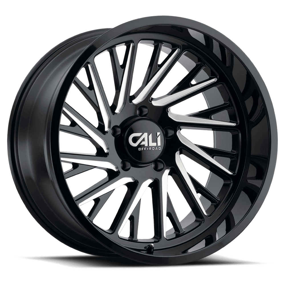 Cast Aluminum Wheels Purge 9114 GB 24x14 Milled Gloss Black 8 On 180 Bolt Pattern -76 Offset Cali Offroad Wheels product image