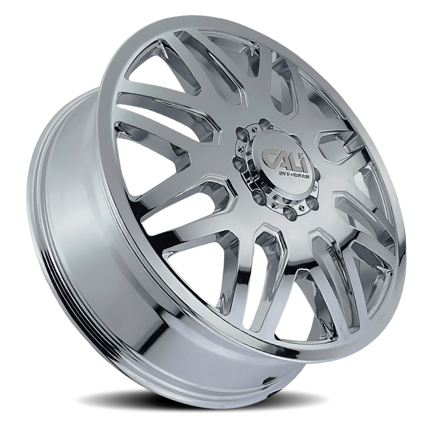 Dually Wheels Invader Dually 9115D CH 24x8.25 Chrome 8 On 200 Bolt Pattern 115 Offset Cali Offroad Wheels product image