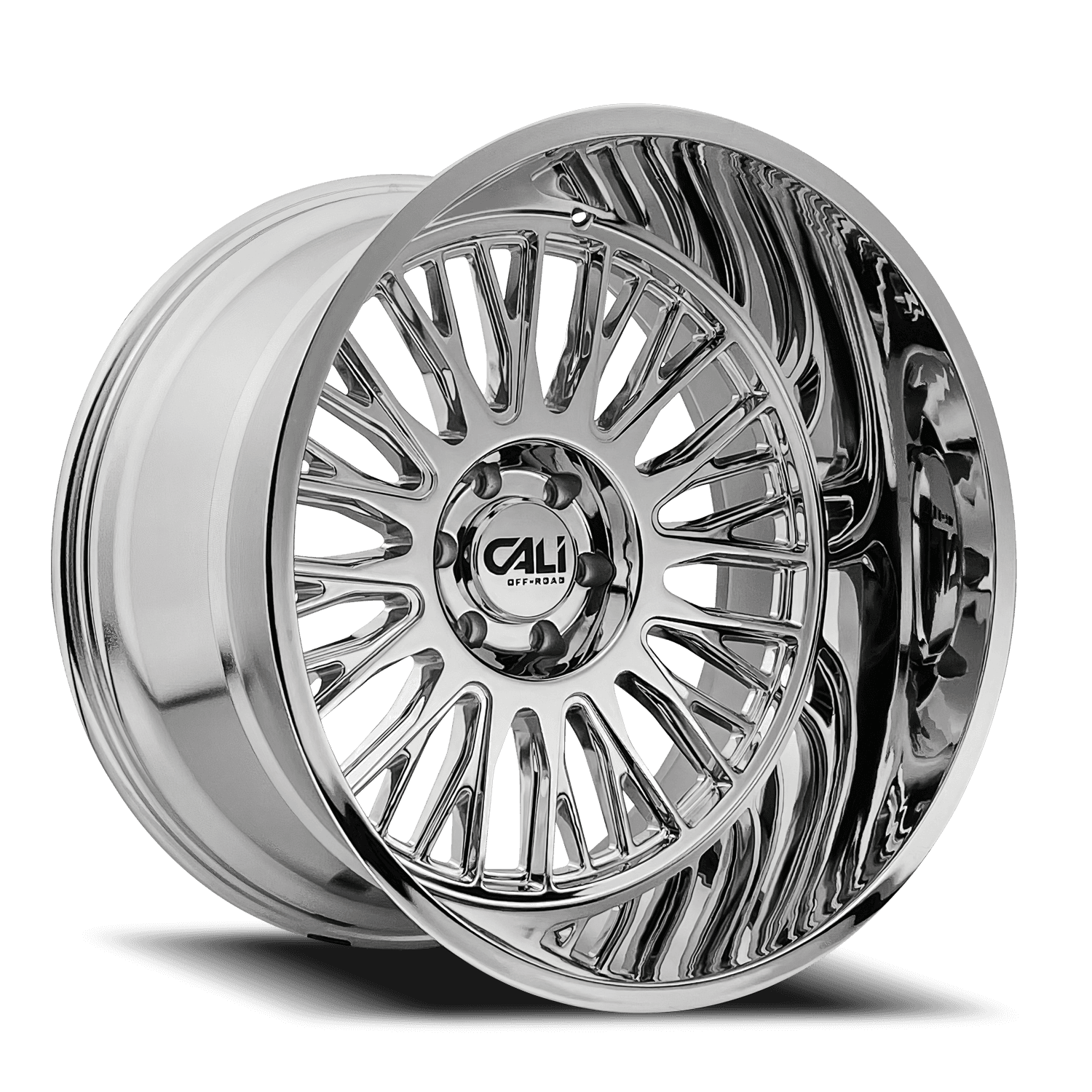Cast Aluminum Wheels Vertex 9116 CH 22x12 Chrome 8 On 165.1 Bolt Pattern -44 Offset Cali Offroad Wheels product image