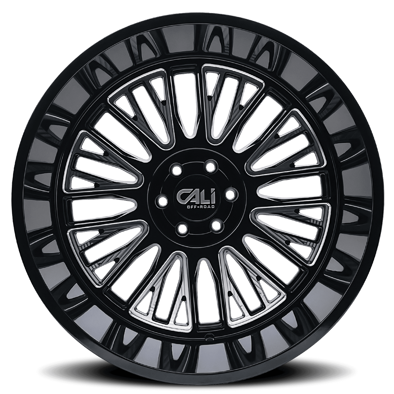 Cast Aluminum Wheels Vertex 9116 BM 26x14 Milled Gloss Black 6 On 135 Bolt Pattern -76 Offset Cali Offroad Wheels product image