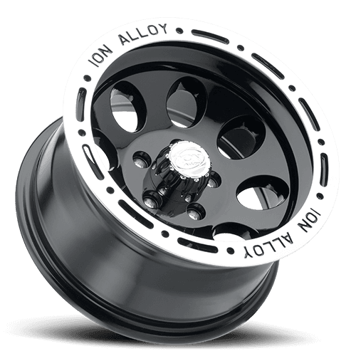 Ion Alloy Cast Aluminum Wheels 174 16x10 Machined Lip Black 5 On 139.7 Bolt Pattern -38 Offset ION Wheels