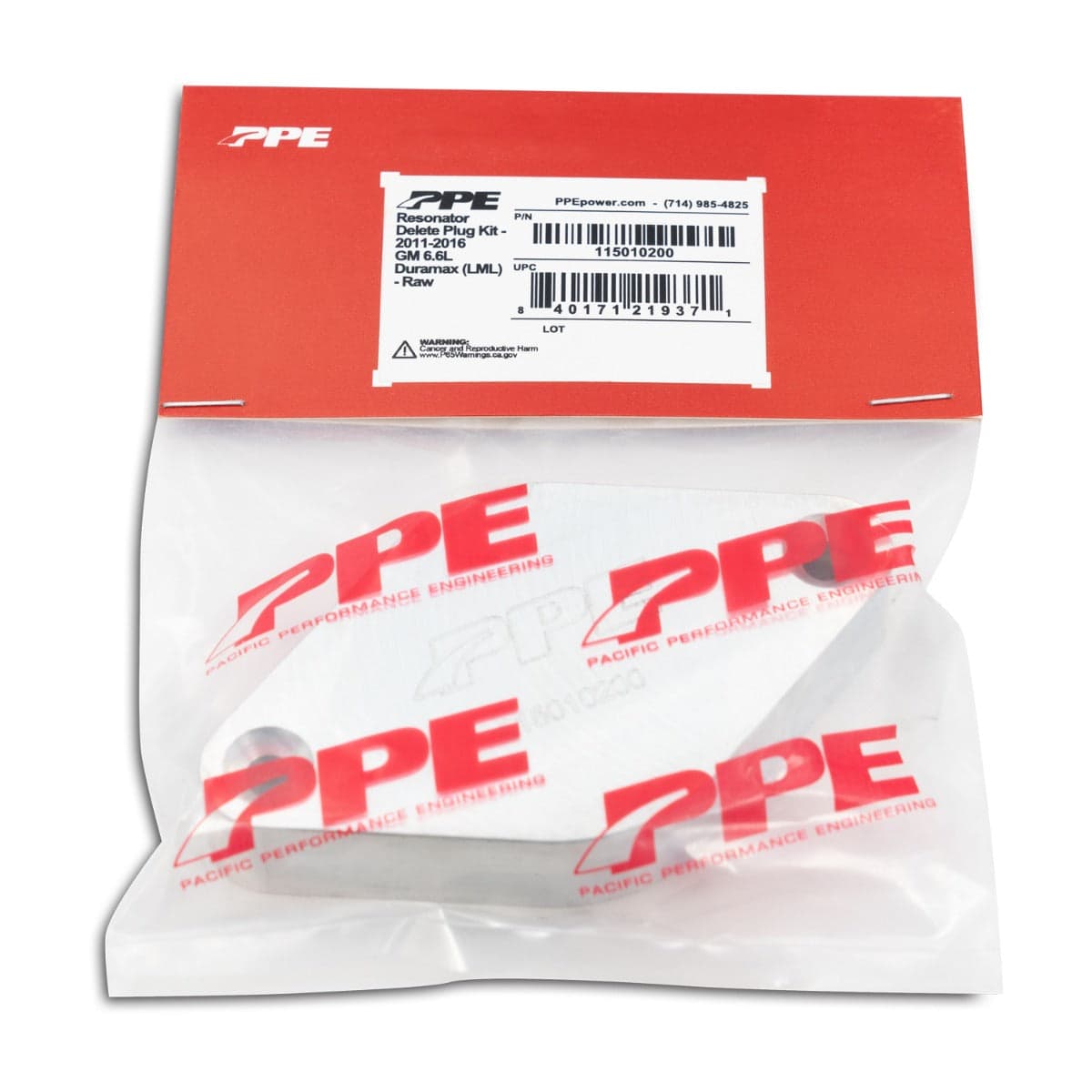 2011 -2016 GM 6.6L Duramax LML Turbo Resonator Delete Plug Raw product image