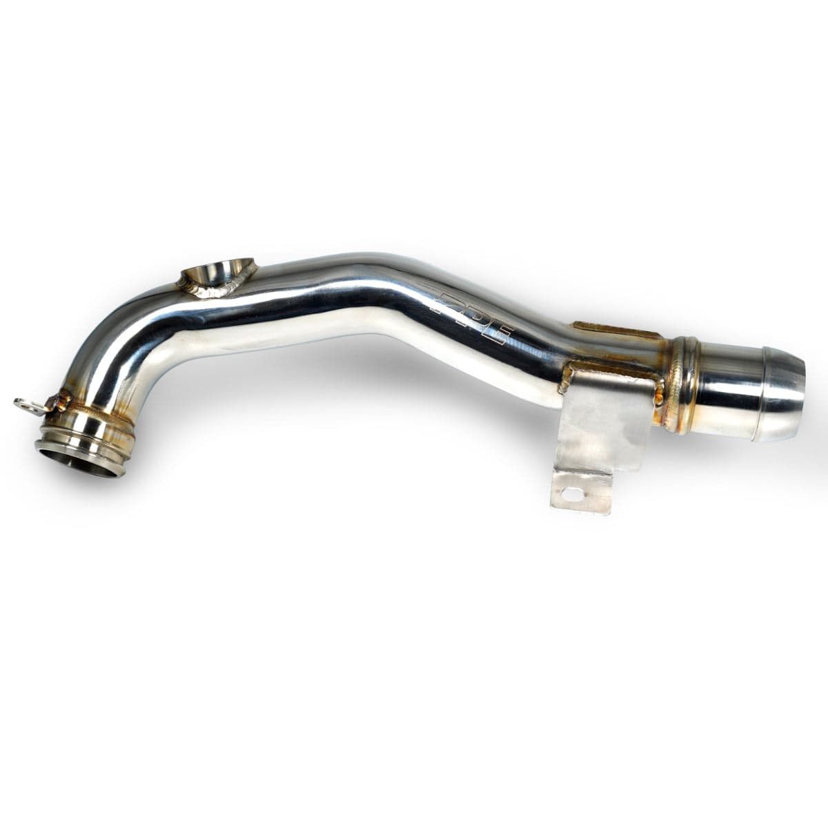 304 Stainless Steel Engine Coolant Return Pipe - 2006-2010 GM 6.6L Duramax LBZ LMM - Polished product image