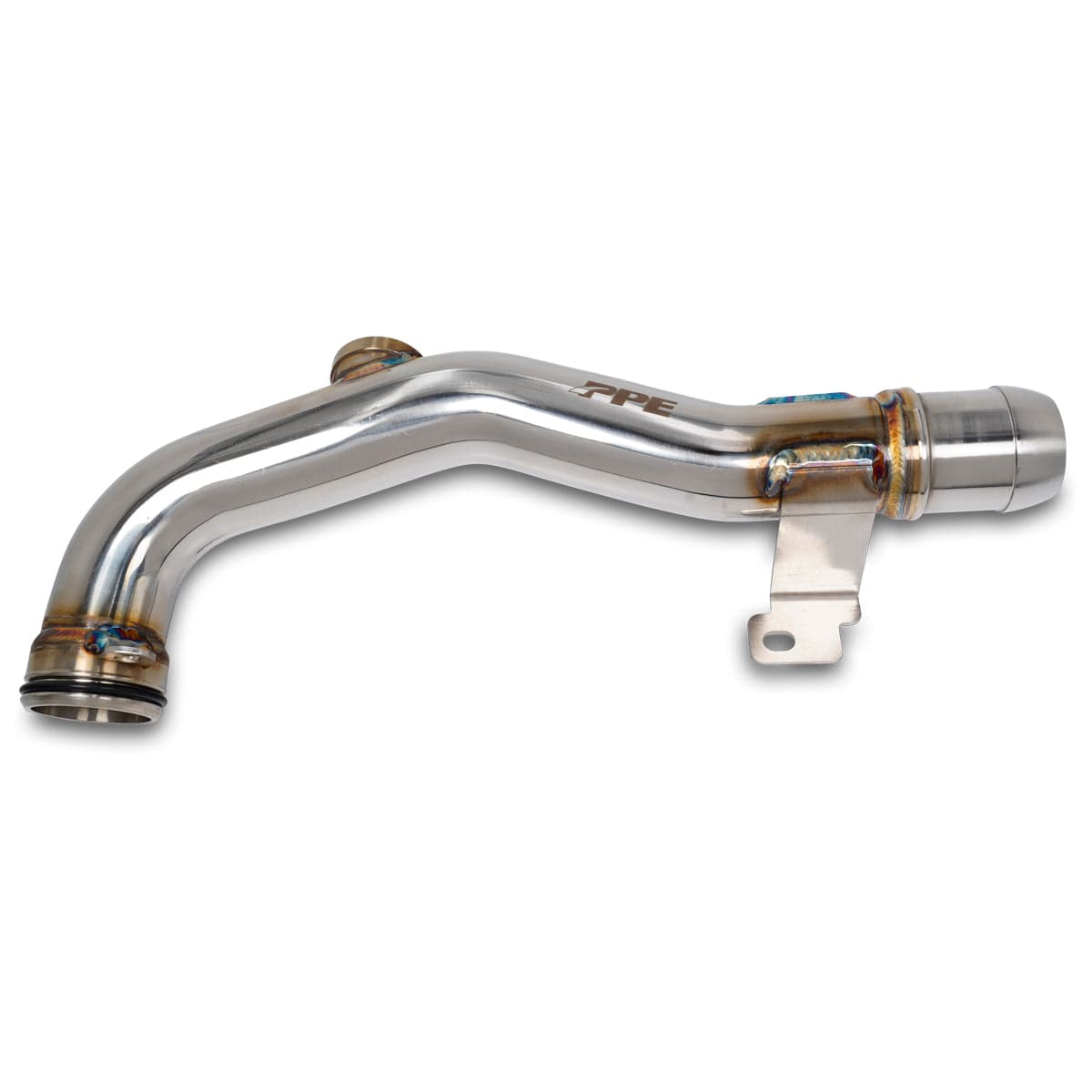 Pacific Performance Engineering 304 Stainless Steel Engine Coolant Return Pipe - 2006-2010 GM 6.6L Duramax LBZ LMM - Polished