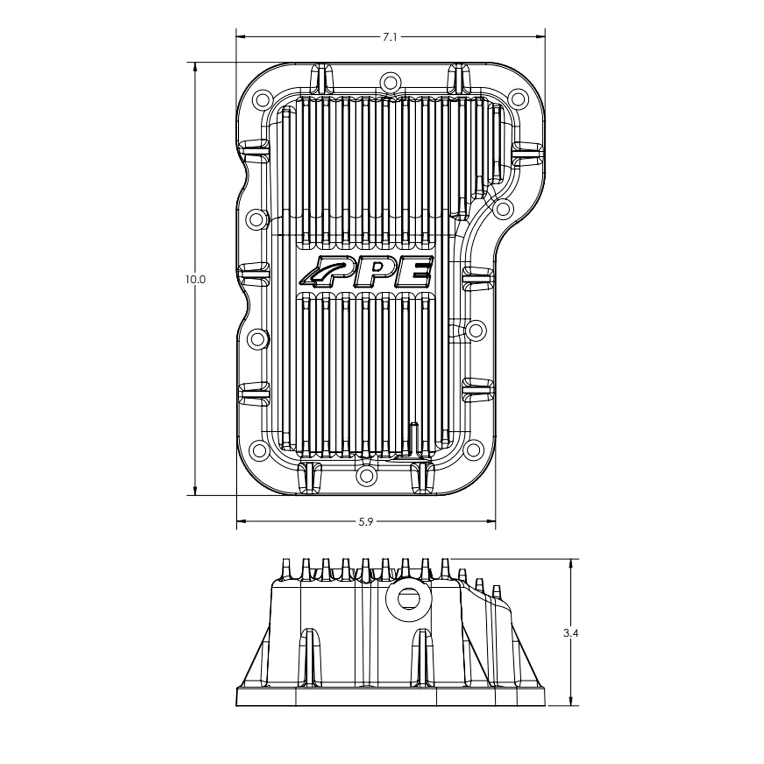 18c Wrangler JL 2.0l Engine Oil Pan Black product image