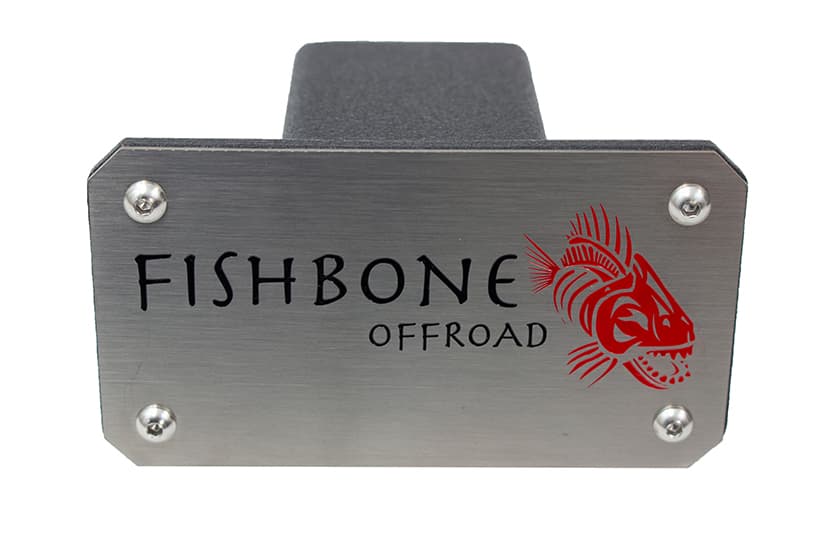 Hitch Cover For 2 Inch Hitch Black Powdercoated Steel Fishbone Offroad product image