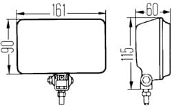 Hella 005860261 HEADLAMP ZFH YELLOW 0/180GR SWMK MG 1FB product image