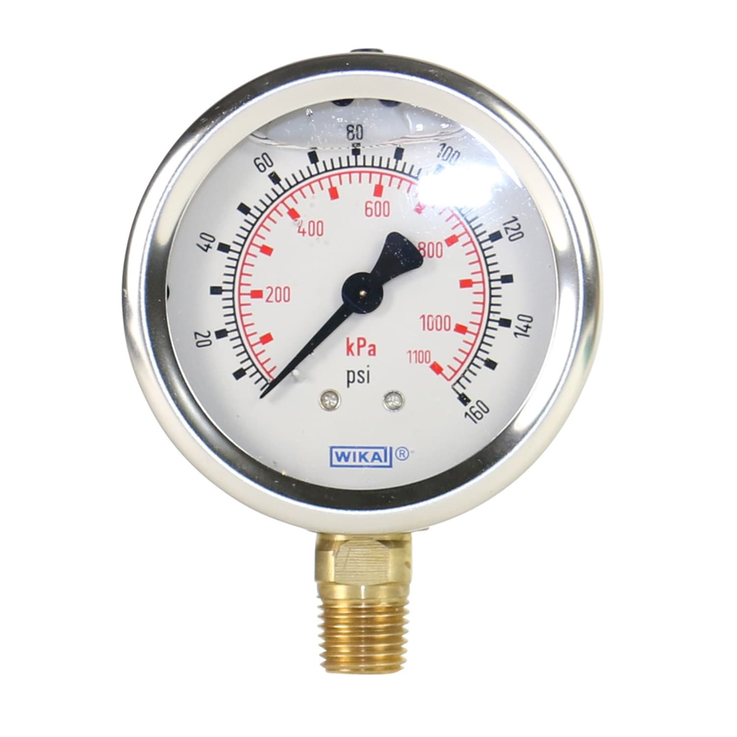 Back Pressure Gauge Kit; 160 PSI; Liquid Filled; For Butterfly Style Exhaust Brakes; Incl. Gauge/Hose/Fittings/Tubing; product image