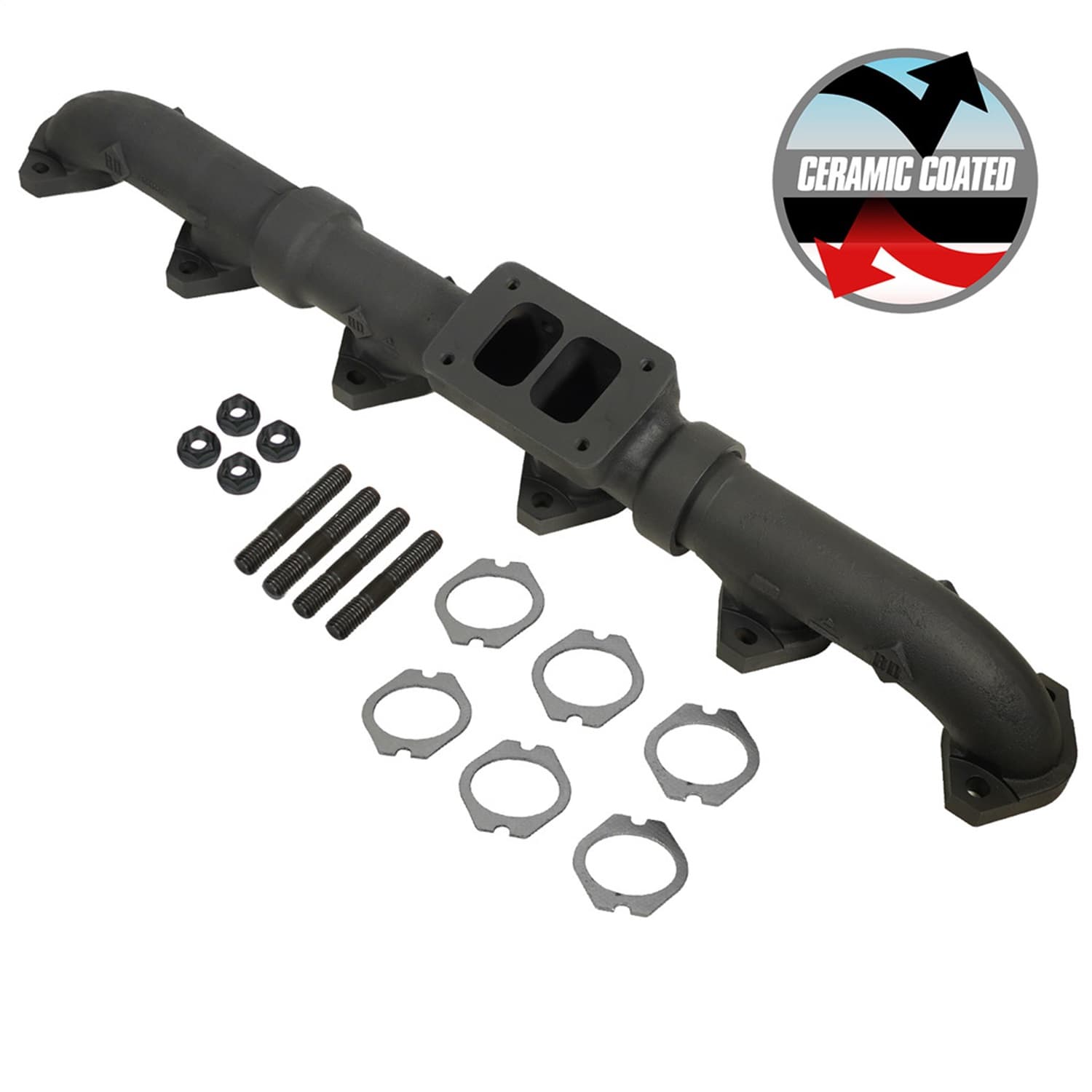 BD Diesel 1048002 CAT T6 CERAMIC COATED EXHAUST MANIFOLD/CAT 3406E 93-98/C15 NON-ACERT 99-03 product image