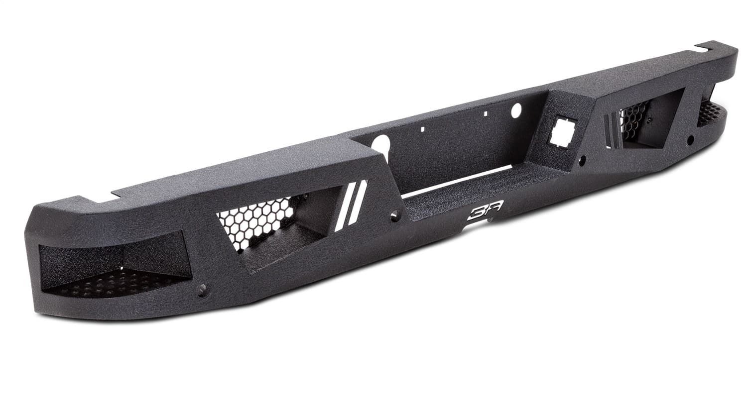 ECO-Series Rear Bumper; 1/8 in. Steel Plate; Textured Black; product image