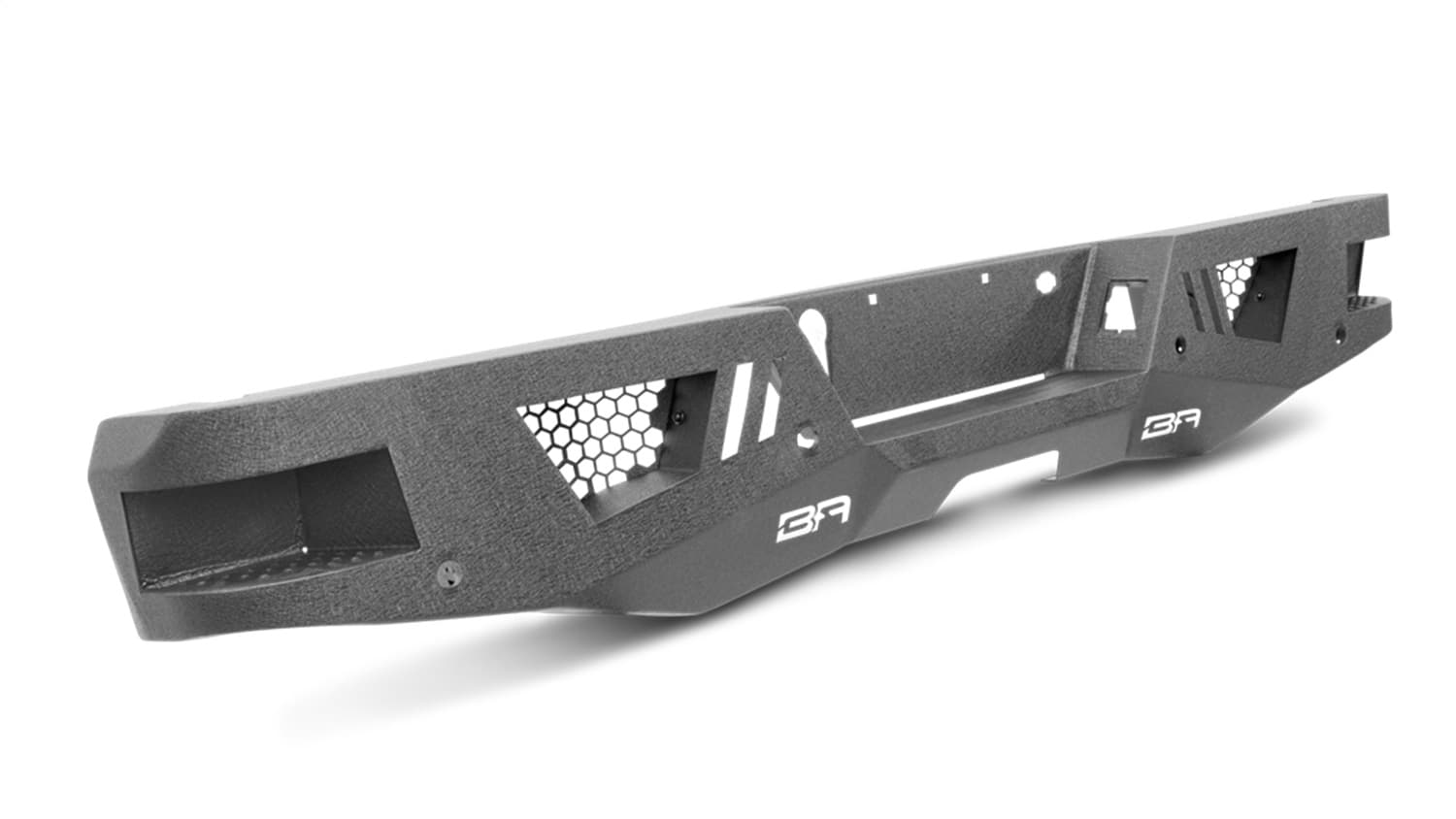 ECO-Series Rear Bumper; 1/8 in. Steel Plate; Textured Black; product image