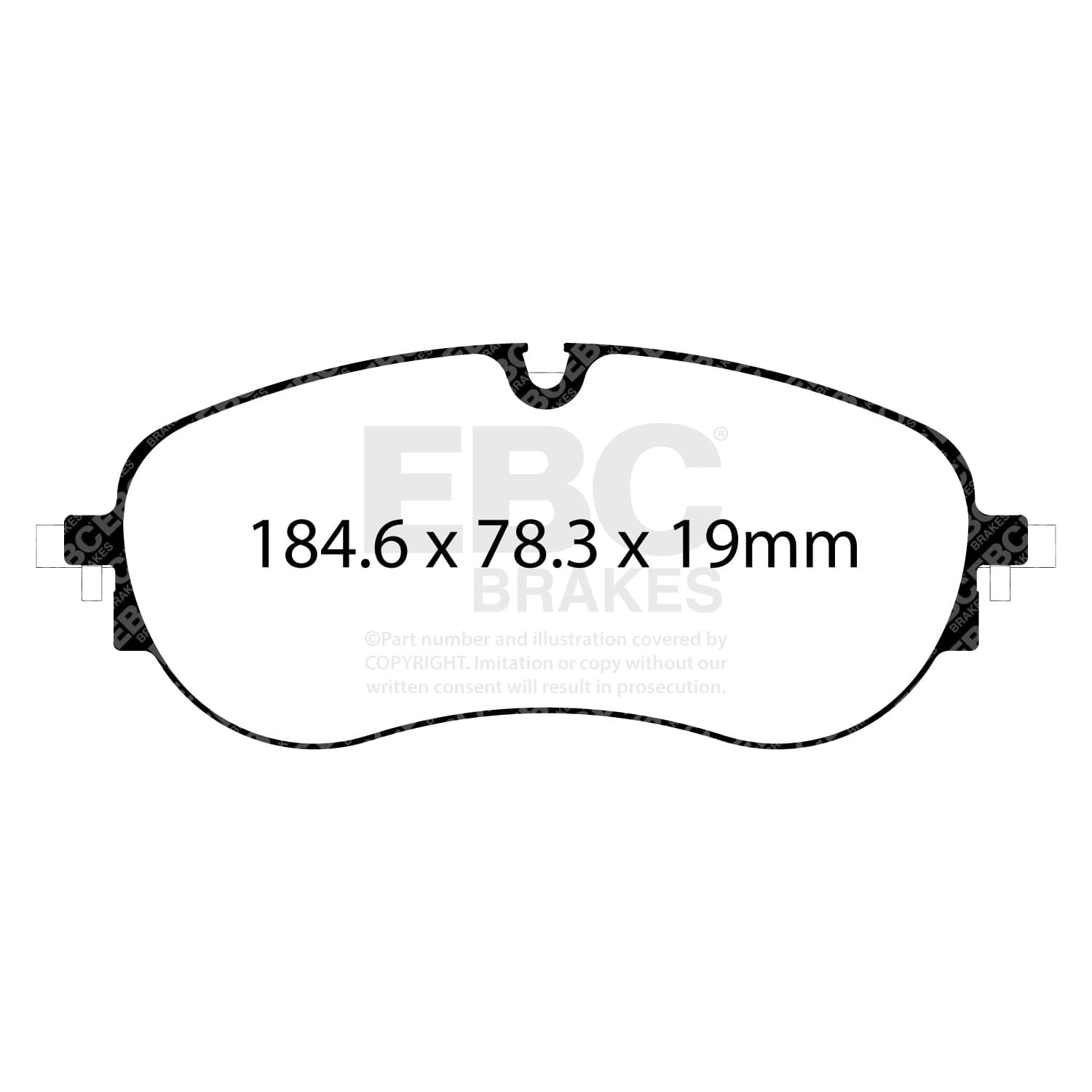 EBC Brakes Ultimax OEM Replacement Brake Pads; FMSI Pad No. D2401; Vented; 5 Bolt Holes; 358mm Dia.;