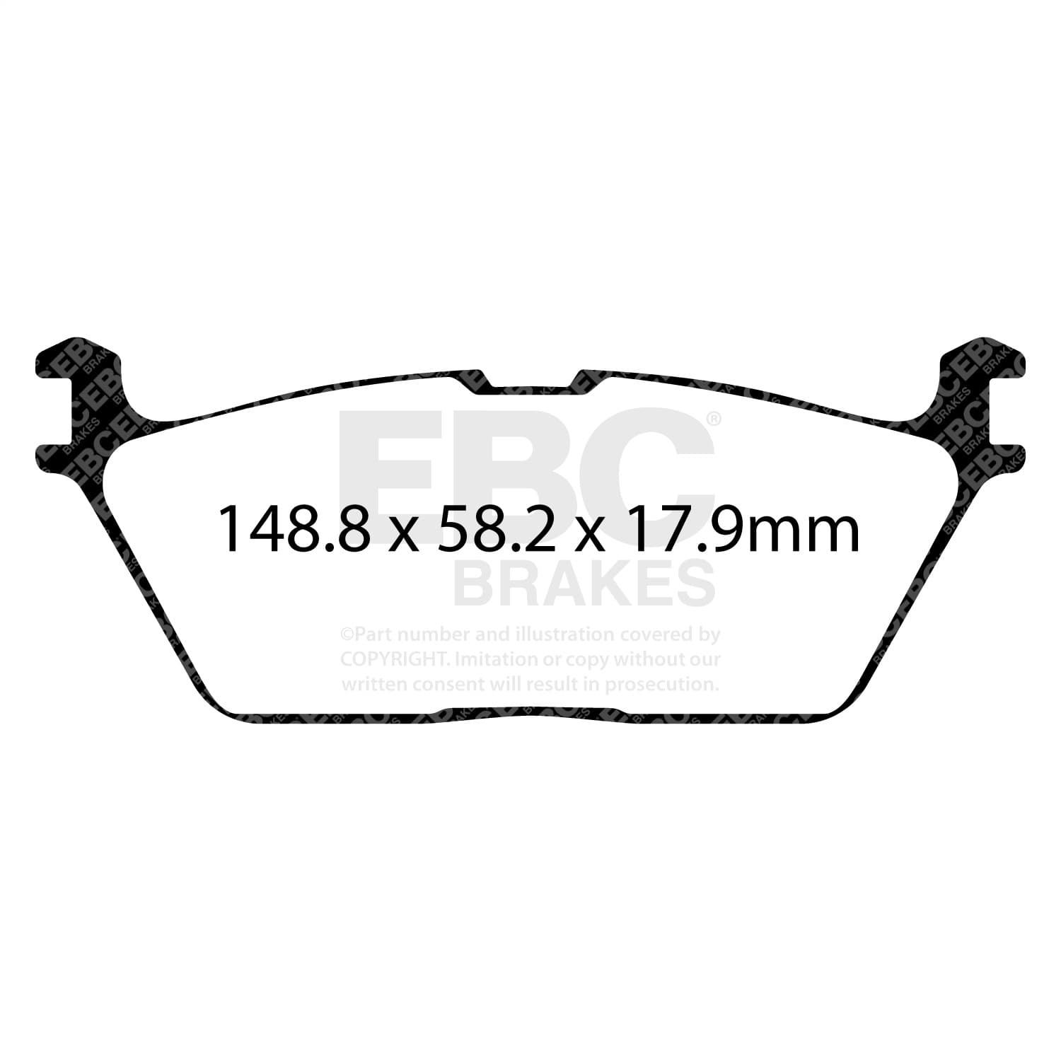 6000 Series Greenstuff Truck/SUV Brakes Disc Pads; FMSI Pad No. D2169; Vented; 6 Bolt Holes; 375mm Dia.; 53.4mm Height; 22mm Thick; 78.4mm Center Hole Dia.; product image