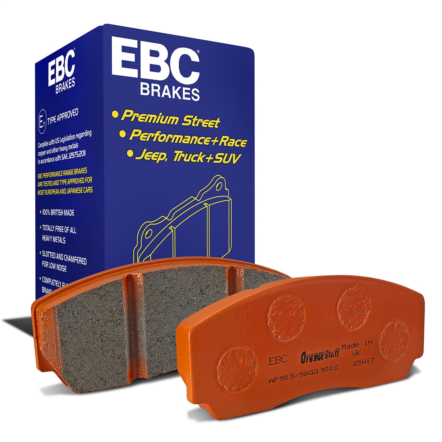 Truck/SUV Extra Duty Brake Pads; FMSI Pad No. D976; Vented; 338mm Dia.; 67.5mm Height; 28mm Thick; 108mm Center Hole Dia.; Pad Dimensions: 132 x 75 x 18mm; product image