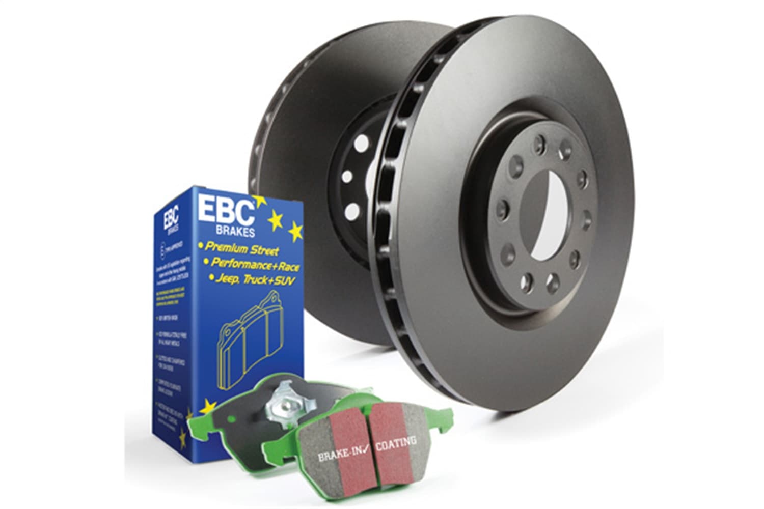 EBC Brakes S11 Kits Greenstuff 2000 and RK Rotors; Rear; FMSI Pad No. D1761; Solid; 5 Bolt Holes; 272mm Dia.; 58mm Height; 10mm Thick; 65mm Center Hole Dia.;