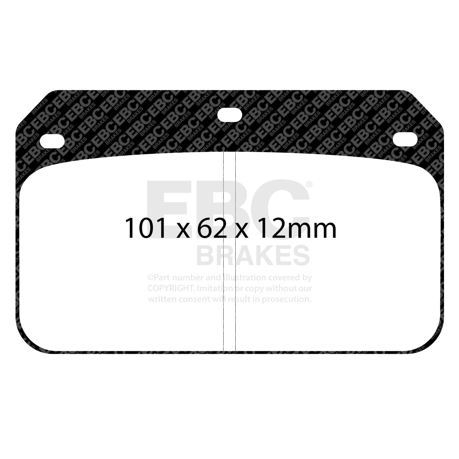 EBC RP-1 Race Brake Pads; For S4 / Mini GN Dual 150 / Mini GN Dual 175 / 2000/ Caliper Wilwood Dynalite Cotter Pin; product image