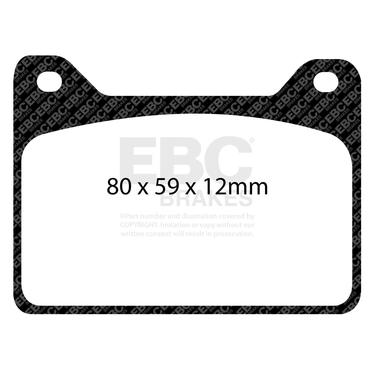 EBC RP-1 Race Brake Pads; For F4 Tornado/Caliper Wilwood Powerlite; product image