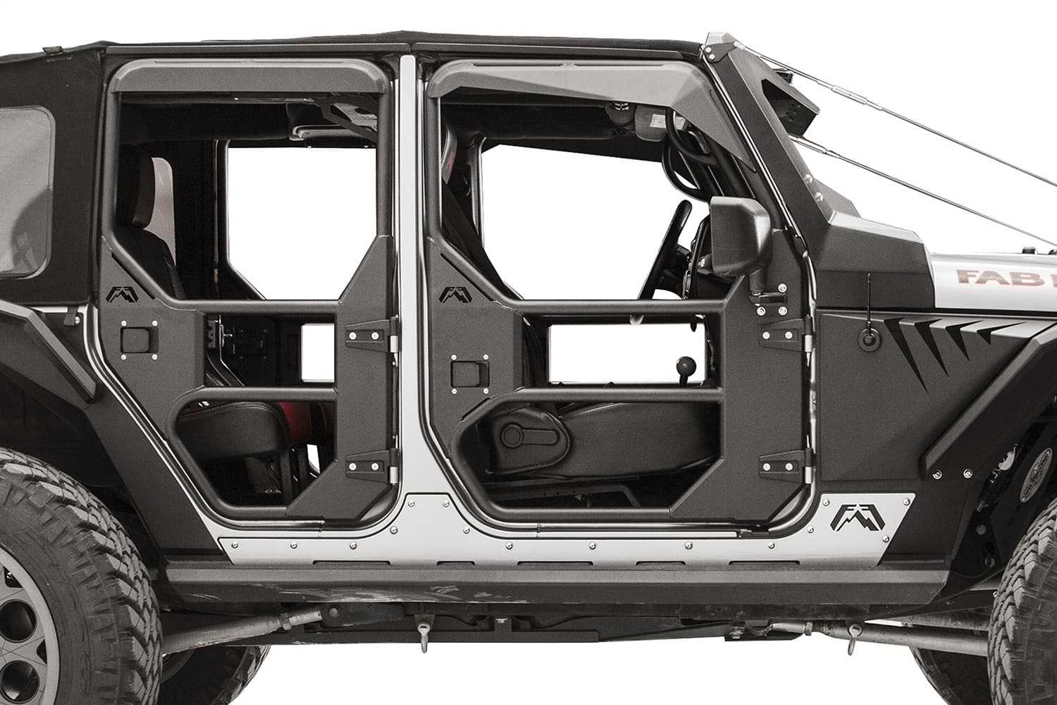 Full Tube Doors; Single Stage Black Powder Coat; Front; Height 4 in.; Width 35 in.; Length 44 in.; product image