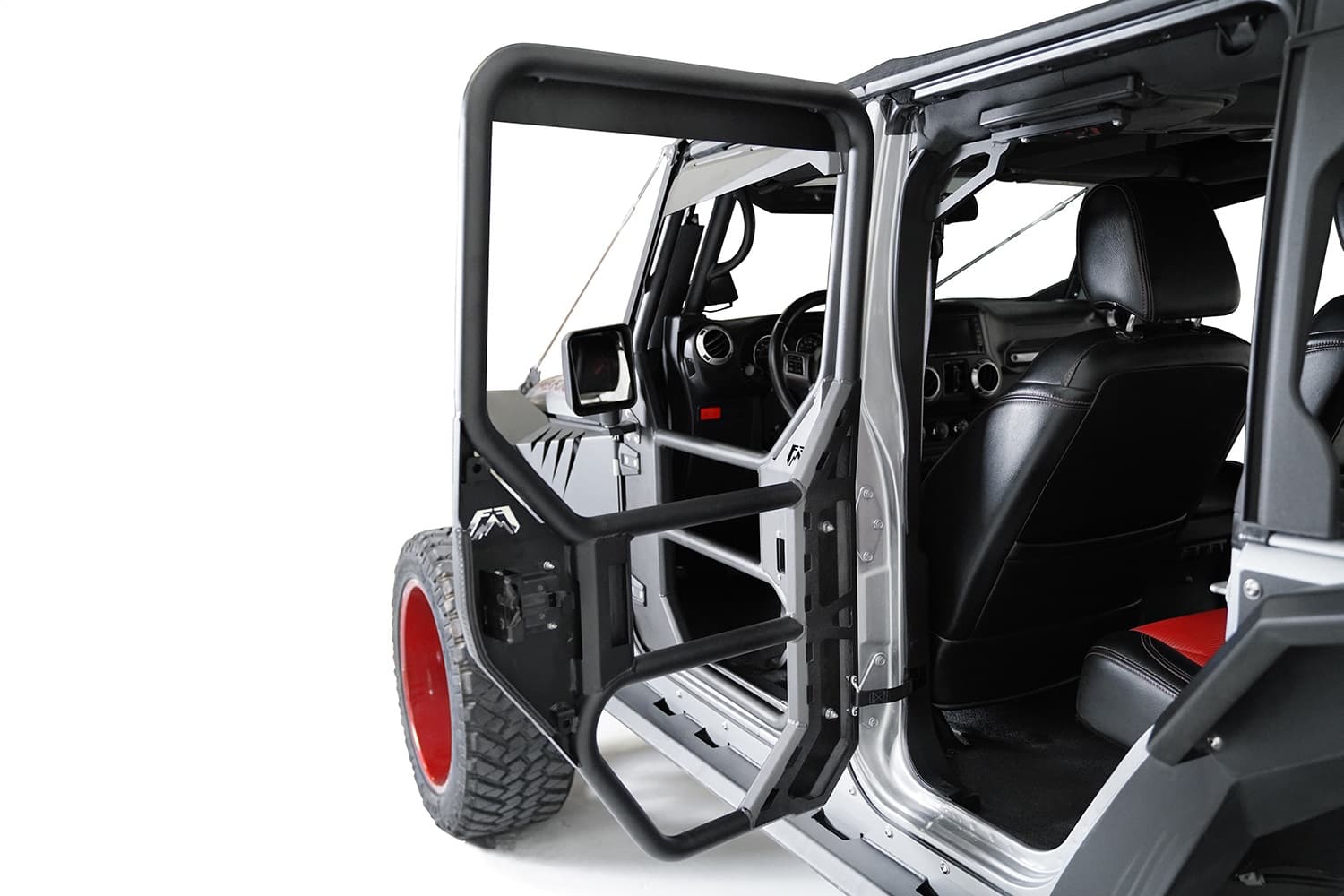 Full Tube Doors; Single Stage Black Powder Coat; Rear; Height 4 in.; Width 35 in.; Length 44 in.; product image