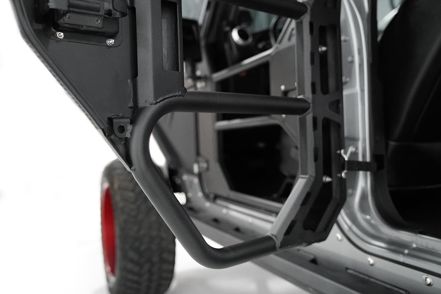 Full Tube Doors; Single Stage Black Powder Coat; Rear; Height 4 in.; Width 35 in.; Length 44 in.; product image