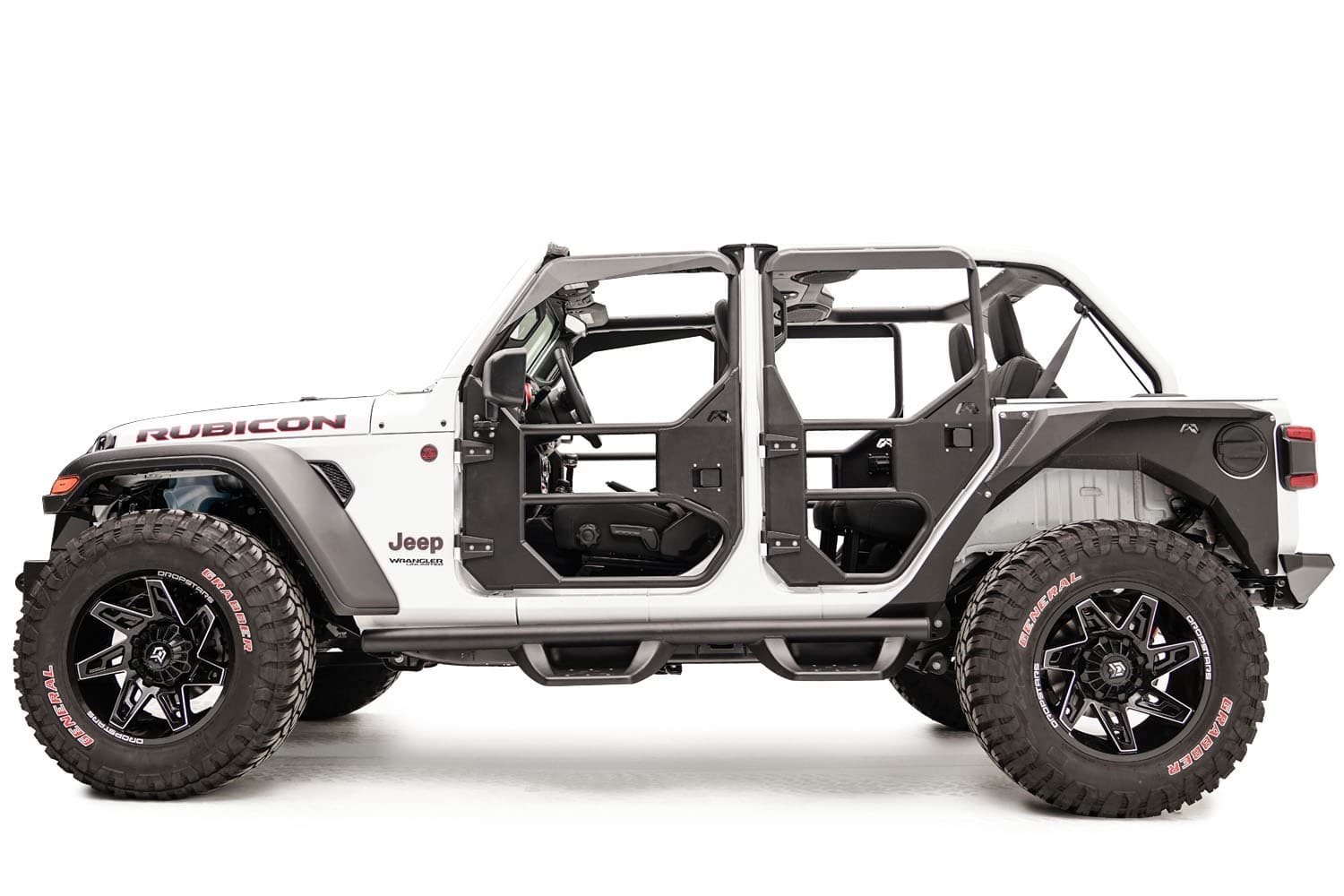 18c JL 4door; Rear Door; Rattle Resistant Nonlocking Door Handlesstyle Limiting Straps product image
