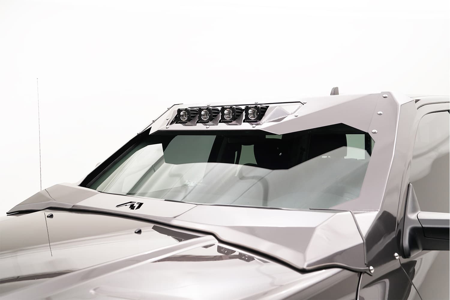 ViCowl; 2 Stage Black Powder Coated; Combines Roof Visor And Cowl; product image