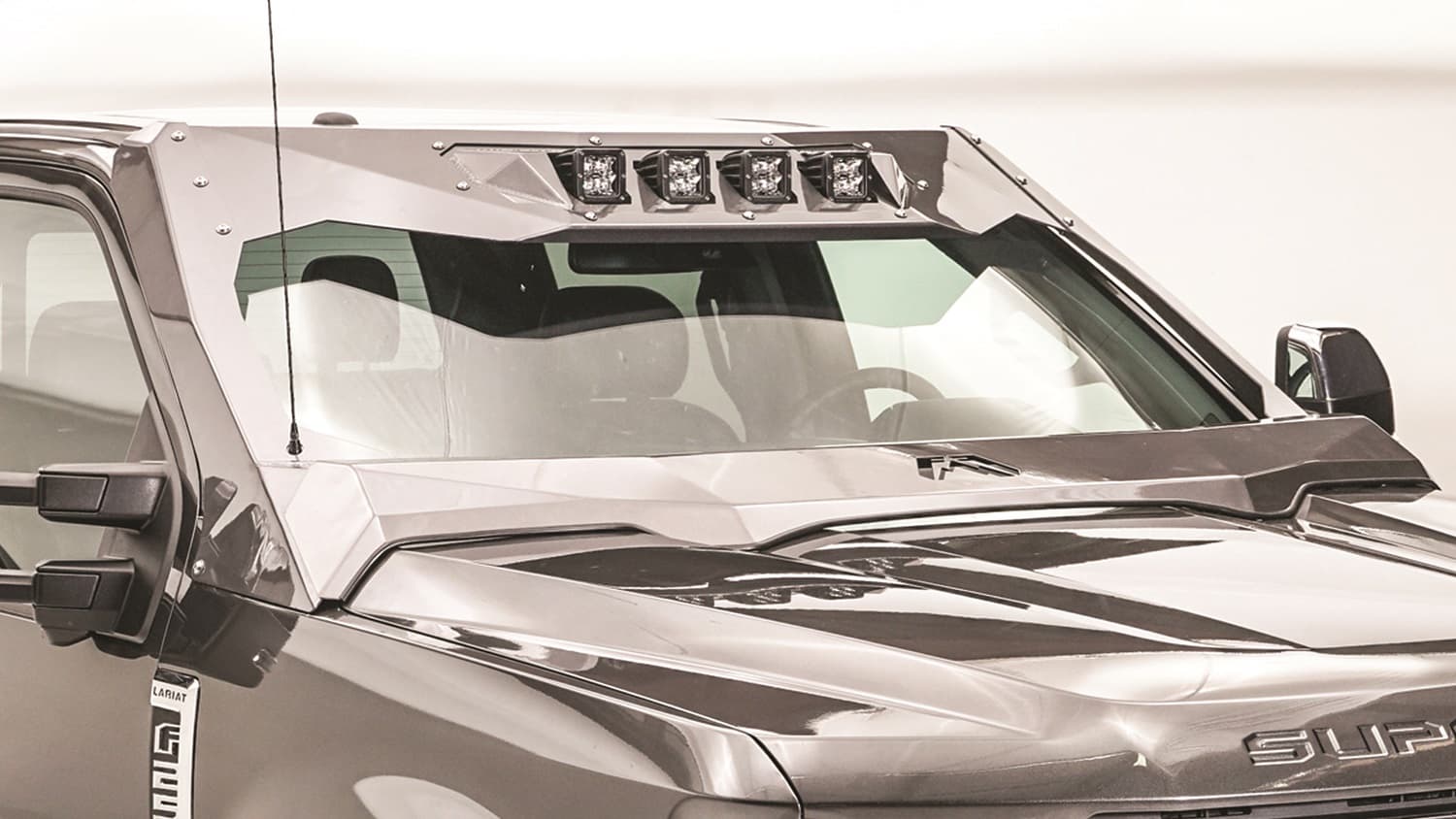 ViCowl; 2 Stage Black Powder Coated; Combines Roof Visor And Cowl; product image