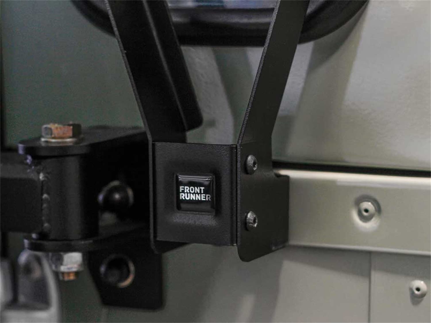 Gas/Propane Bottle Holder; Incl. Gas Bottle Frame; Base Plate; Adjustable Gas Bottle Clamp; Black Powder Coated; product image