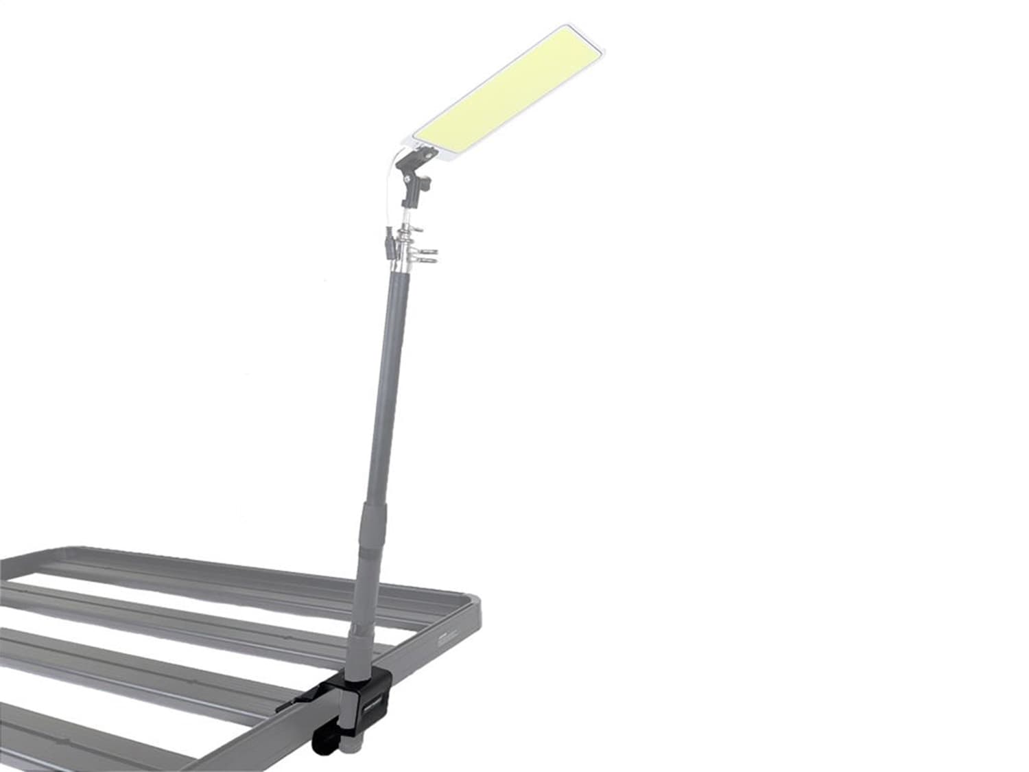 Front Runner Telescopic Camp Light Rack Bracket; Black Powder Coated; Steel;