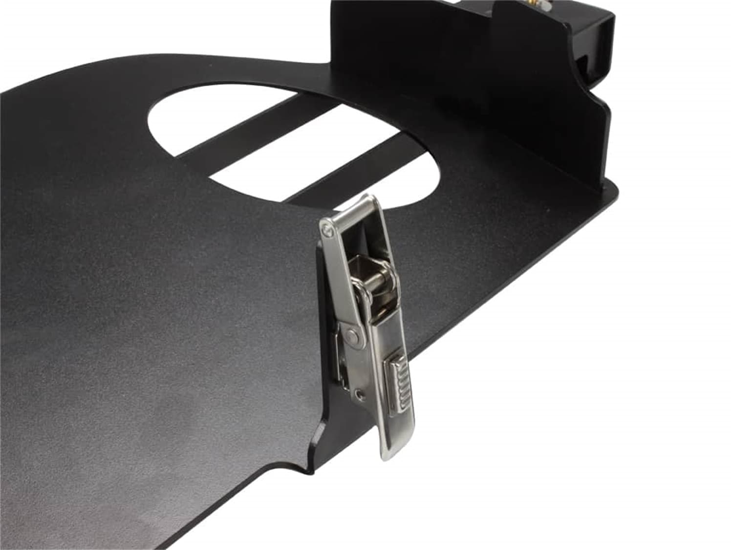 Side Mount Jerry Can Holder; Incl. Installation Hardware; Fitting Instruction; Black Powder-Coated; High Strength Steel; 9.1 in. L x 15.2 in. W x 28 in. H; product image