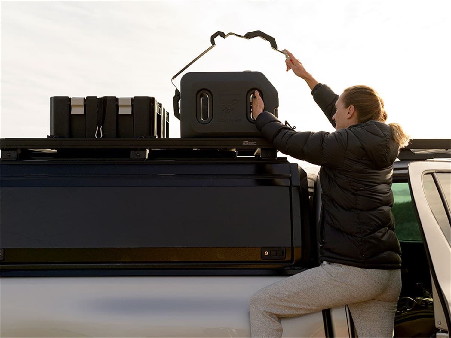 Truck Canopy or Trailer with OEM Track Slimline II Rack Kit Tall 1345mmW X 1560mmL product image