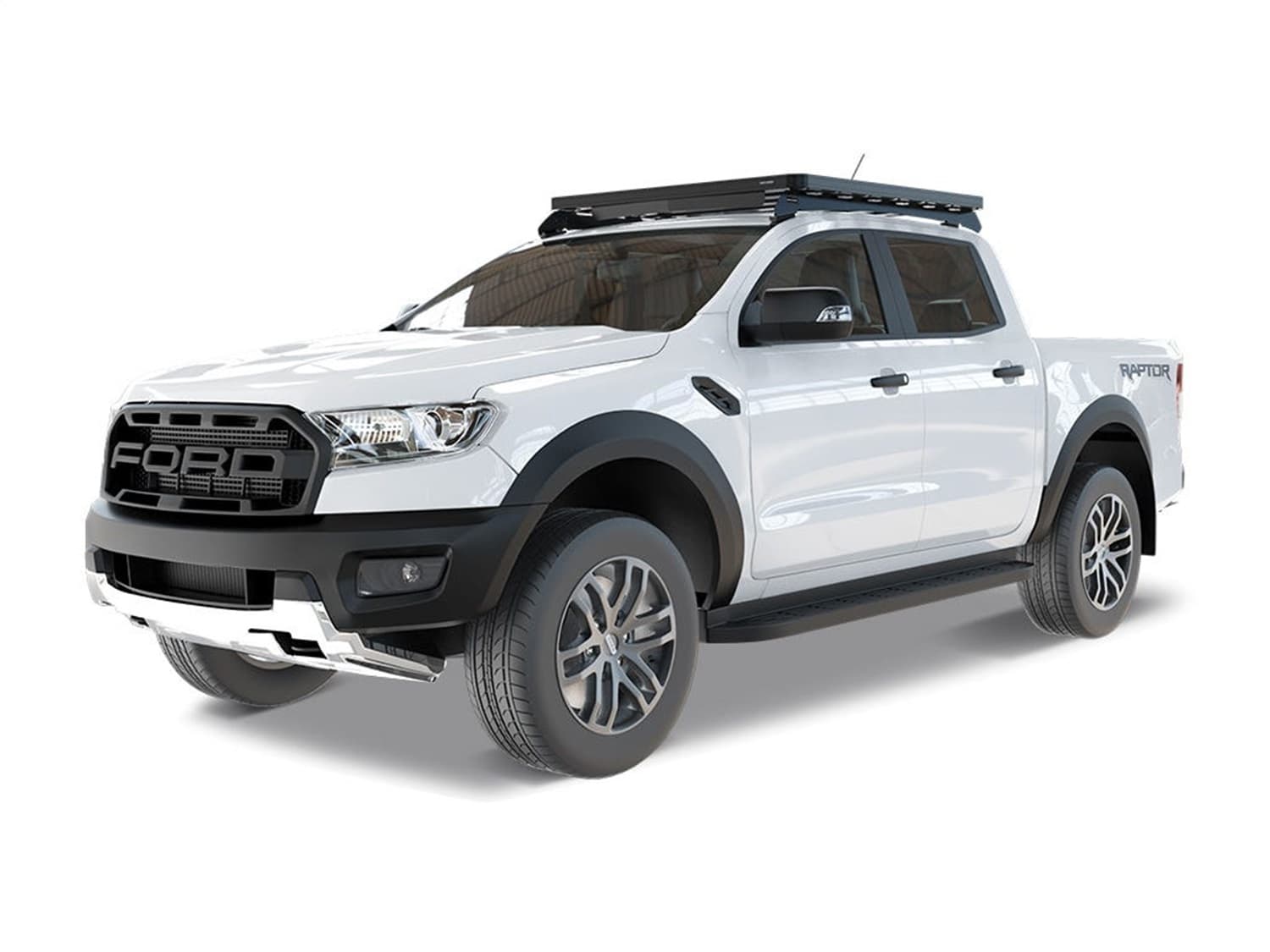 Slimline II Roof Rack Kit; Low Profile; Incl. Wind Deflector And [2] Low-Profile Foot Rails; product image