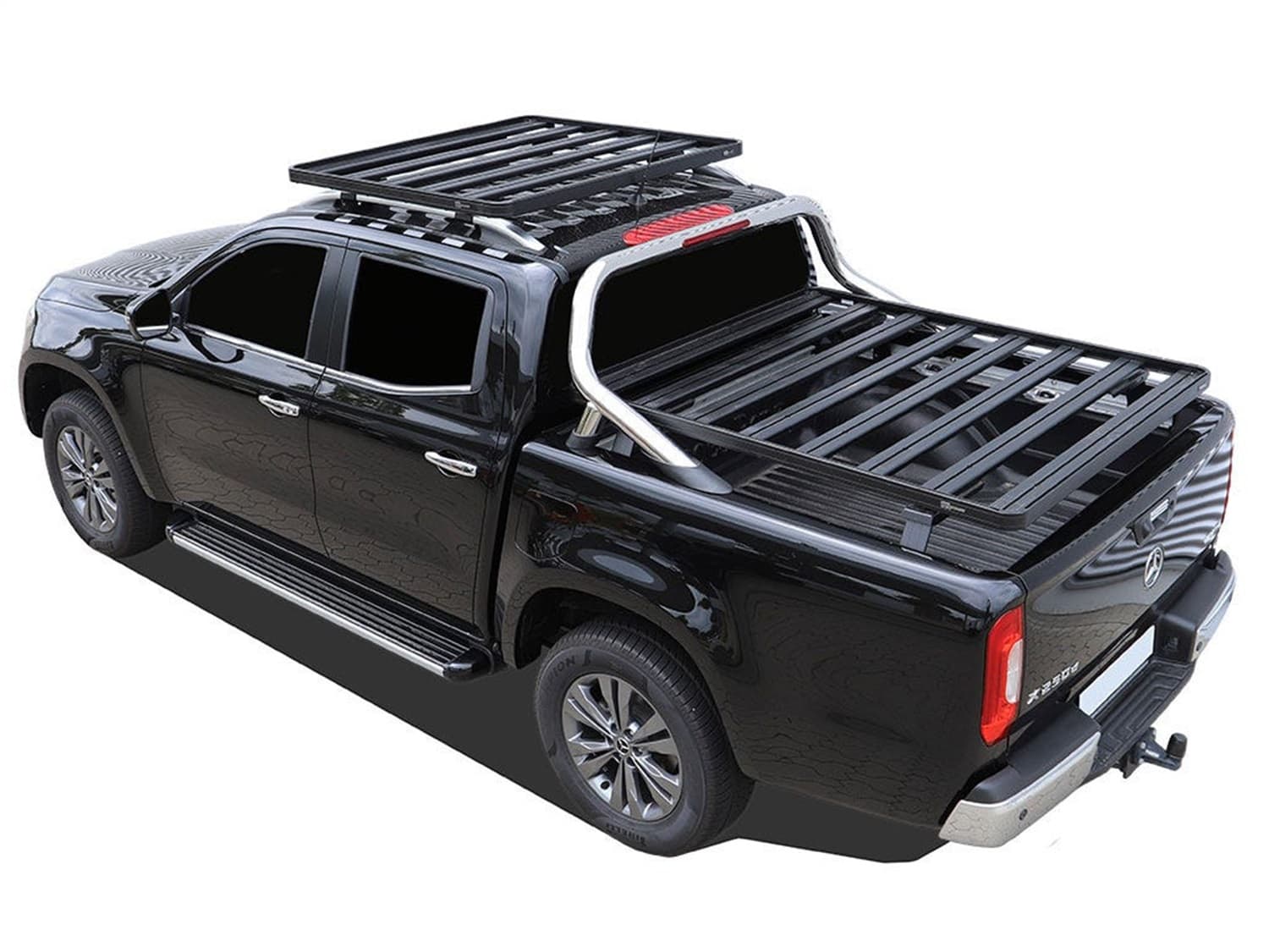 Slimline II Load Bed Rack Kit; For 2017-2020 Mercedes-Benz X-Class 470 Series w/MB Style Bars; product image