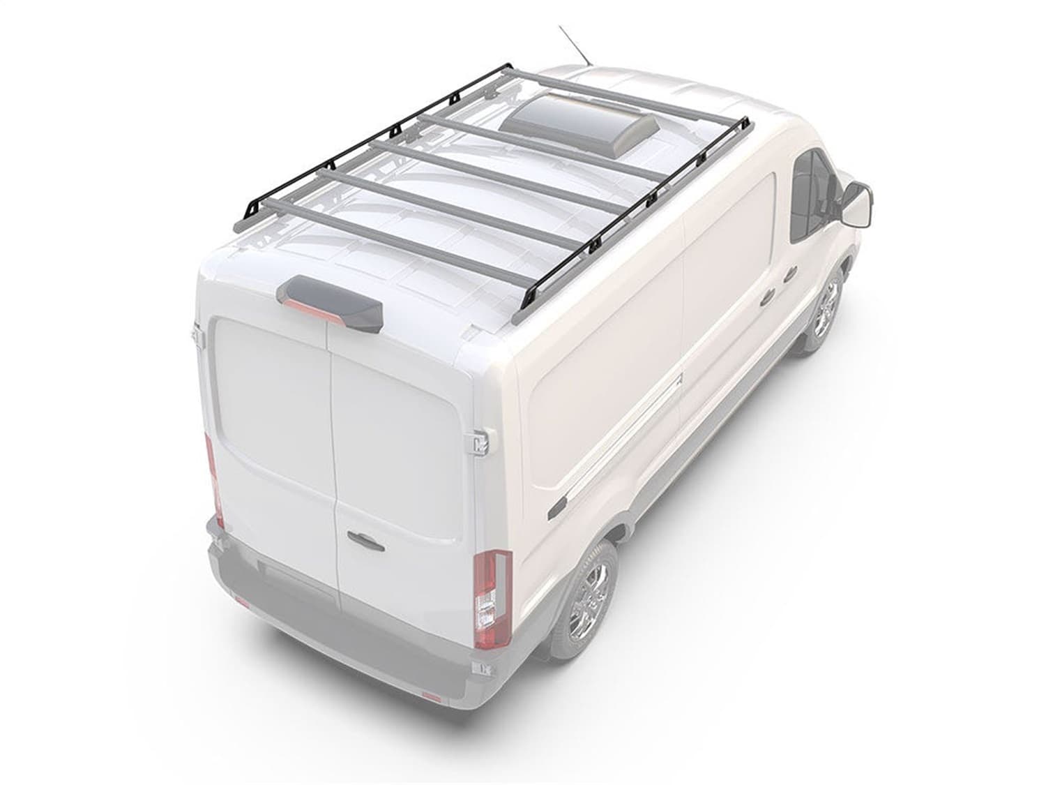 Slimpro Van Rack Kit; 2367mm Length; Incl. 8x Tubular Rails; 2 Cast LH/RH Drop Downs; 6 Mid-Joints; Installation Hardware; product image