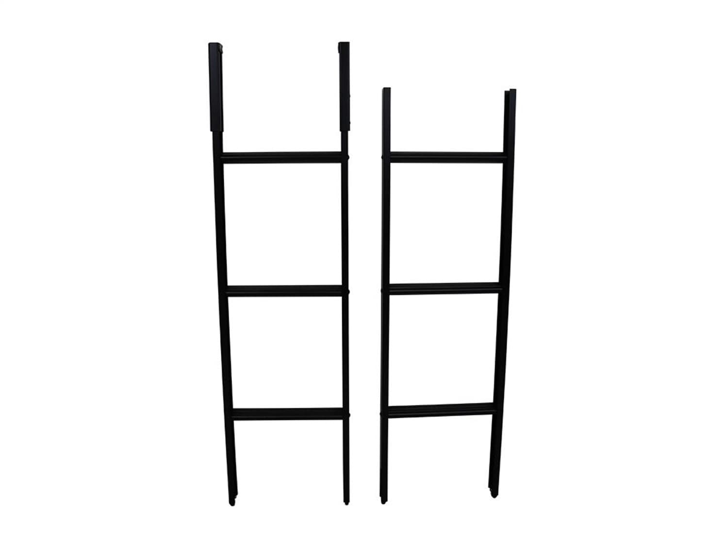 Front Runner Ladder; 6 Step Rack Ladder; Black Powder Coated; Aluminum; Dimensions In-Use 14.1 in. W x 2 in. D x 86.6 in. H; Storage Dimension 14.1 in. W x 3.9 in D x 47.4 H;