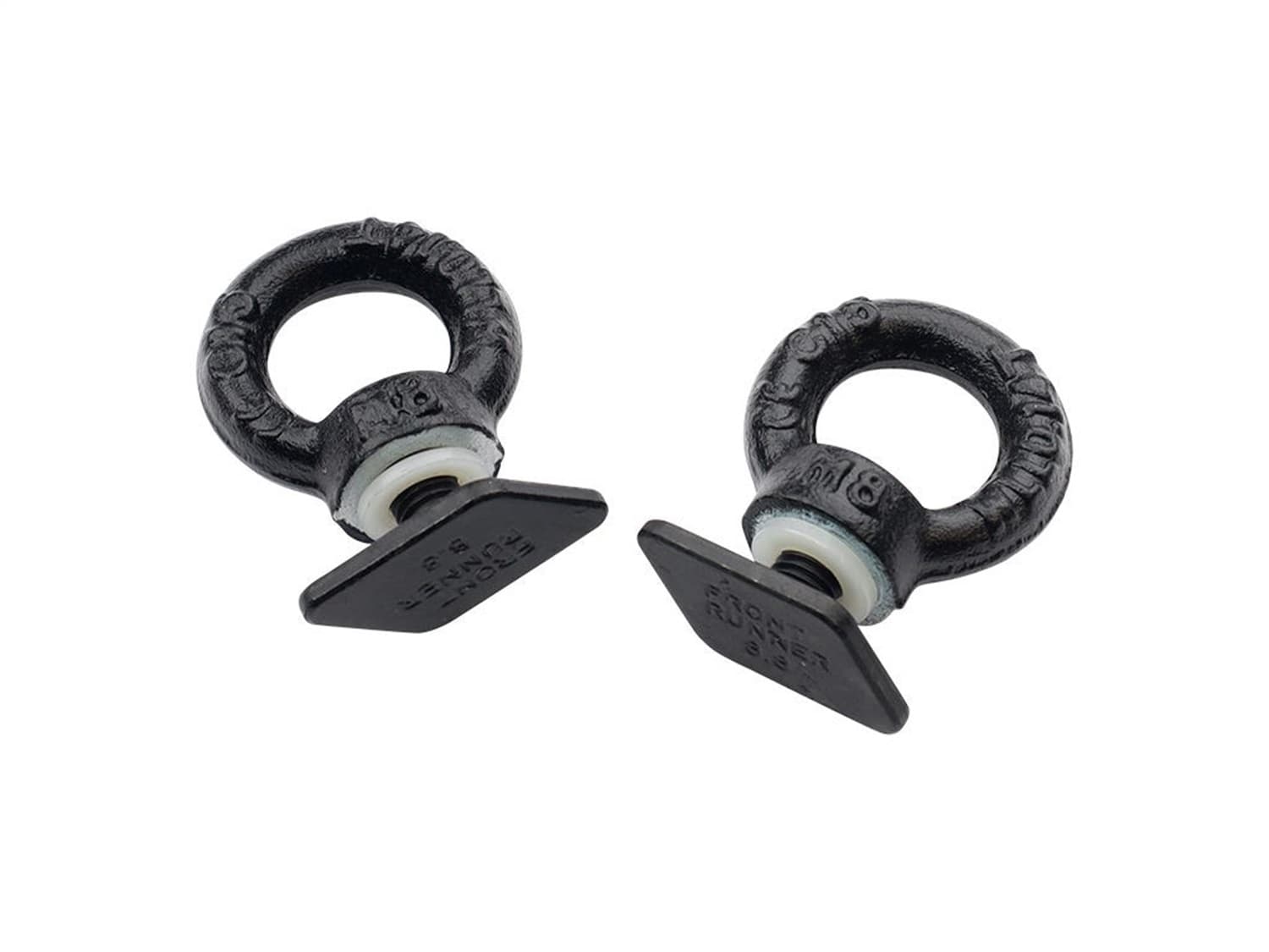 Front Runner Black Tie Down Rings Male/Eye Bolts; For Tracks;