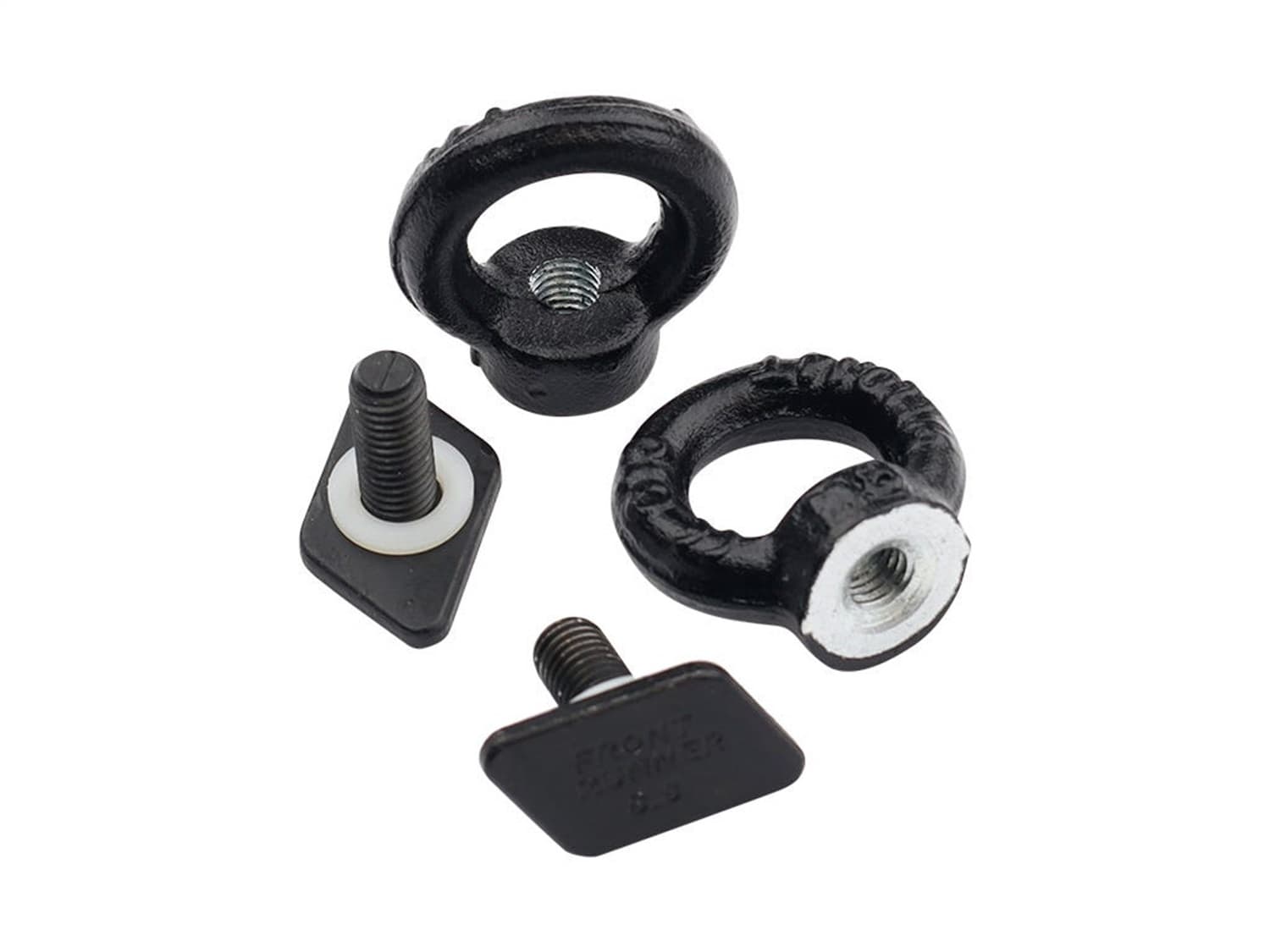 Black Tie Down Rings Male/Eye Bolts; For Tracks; product image
