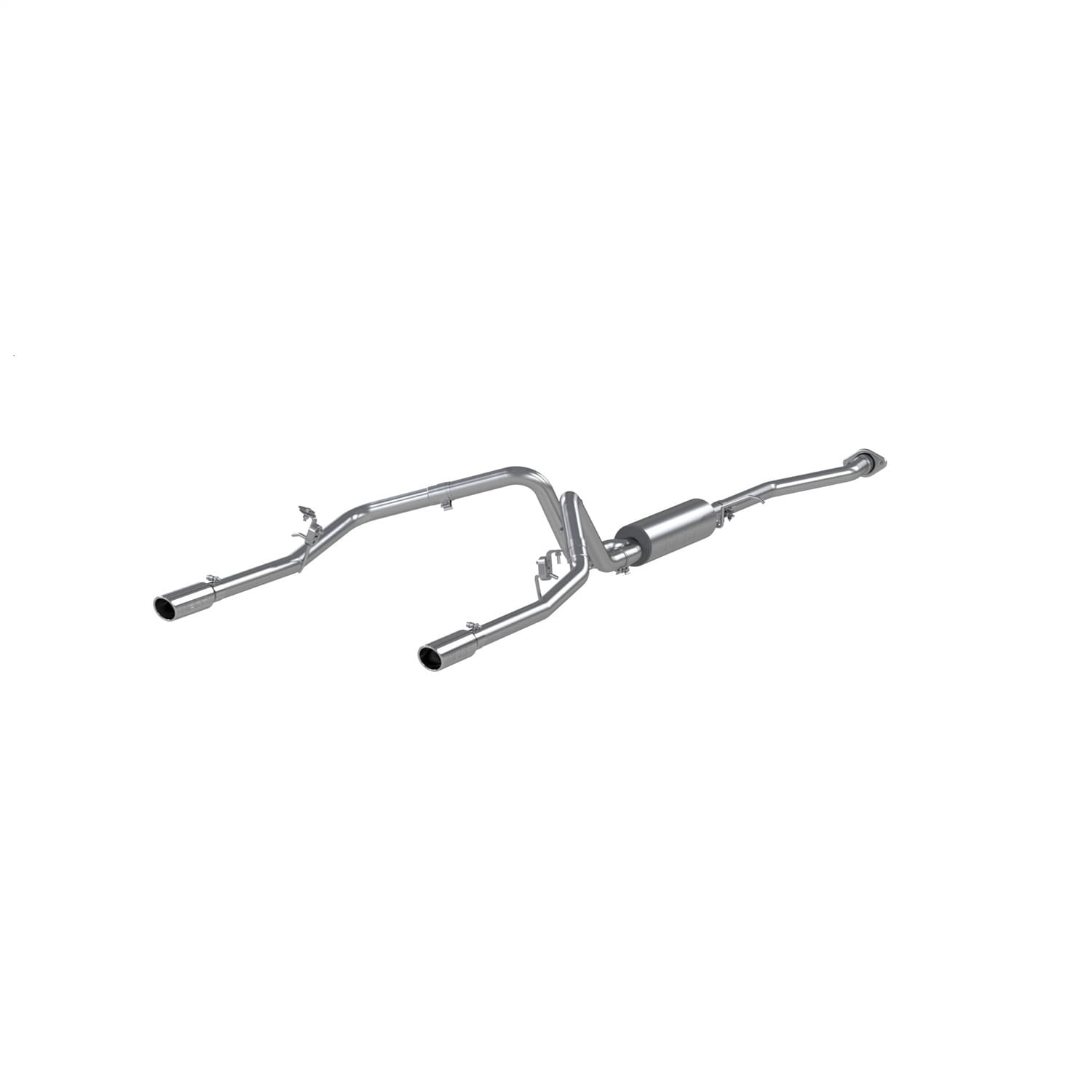 Armor Lite Cat Back Exhaust System; 2.5 in.; Incl. Y-Pipe/Extension Pipe/Resonator/Tailpipe/Muffler/3.5 in. OD Tip; Dual Split Rear Exit; Aluminized; product image