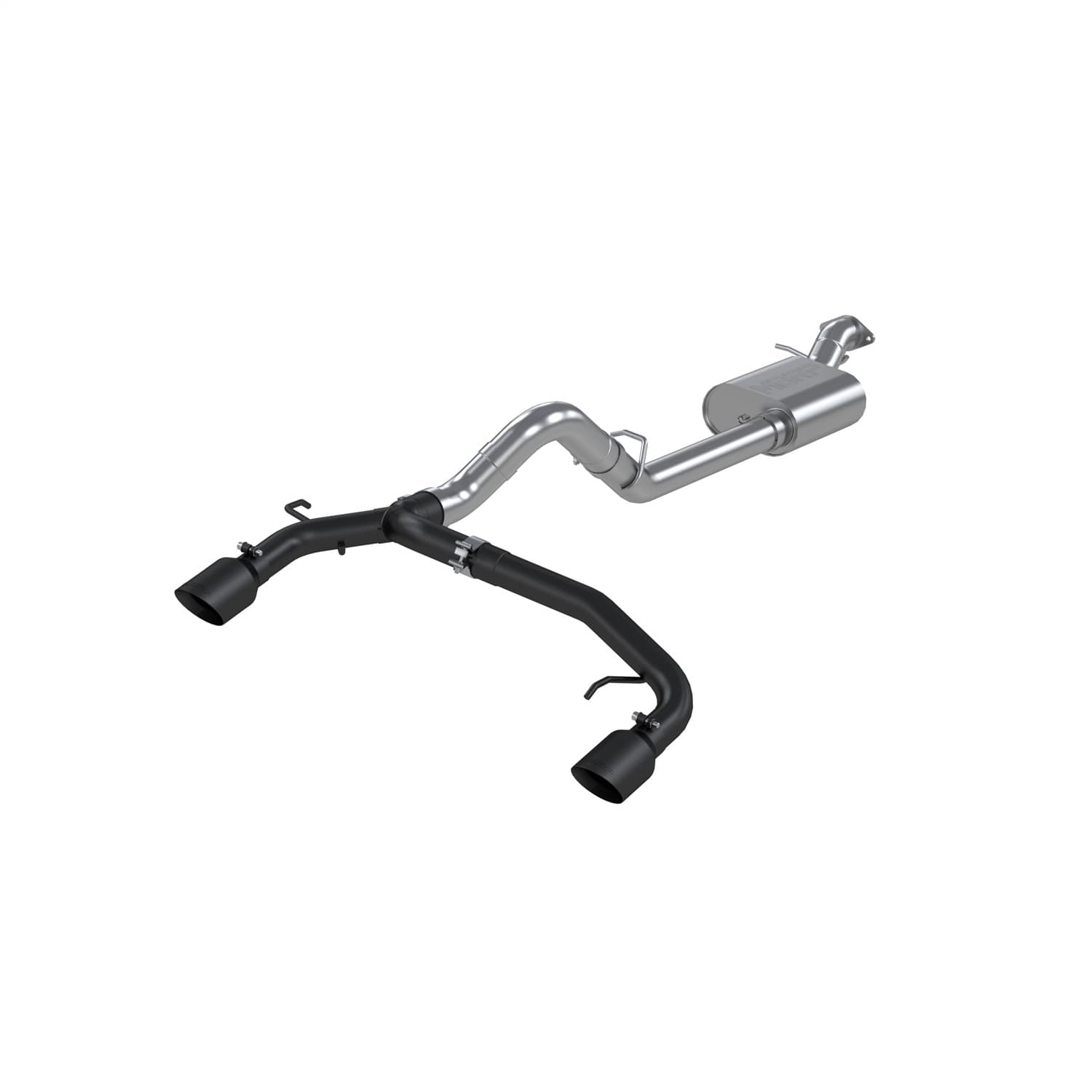 2021-2022 Ford Bronco 2.3L 2.7L EcoBoost 2-Door 4-Door Black-Coated Aluminized Steel 3in Cat-Back 2.5in Dual Split Rear Exit product image