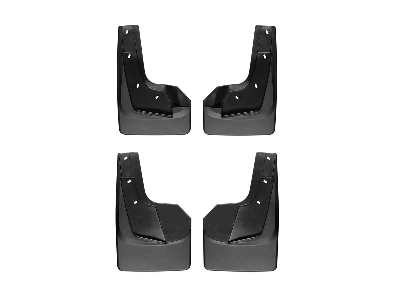Weathertech MudFlap No-Drill DigitalFit® MudFlap Kit; Black;