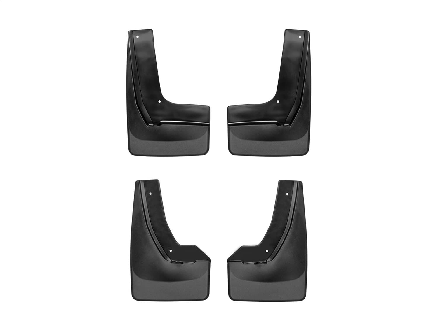 Weathertech MudFlap No-Drill DigitalFit® MudFlap Kit; Black;