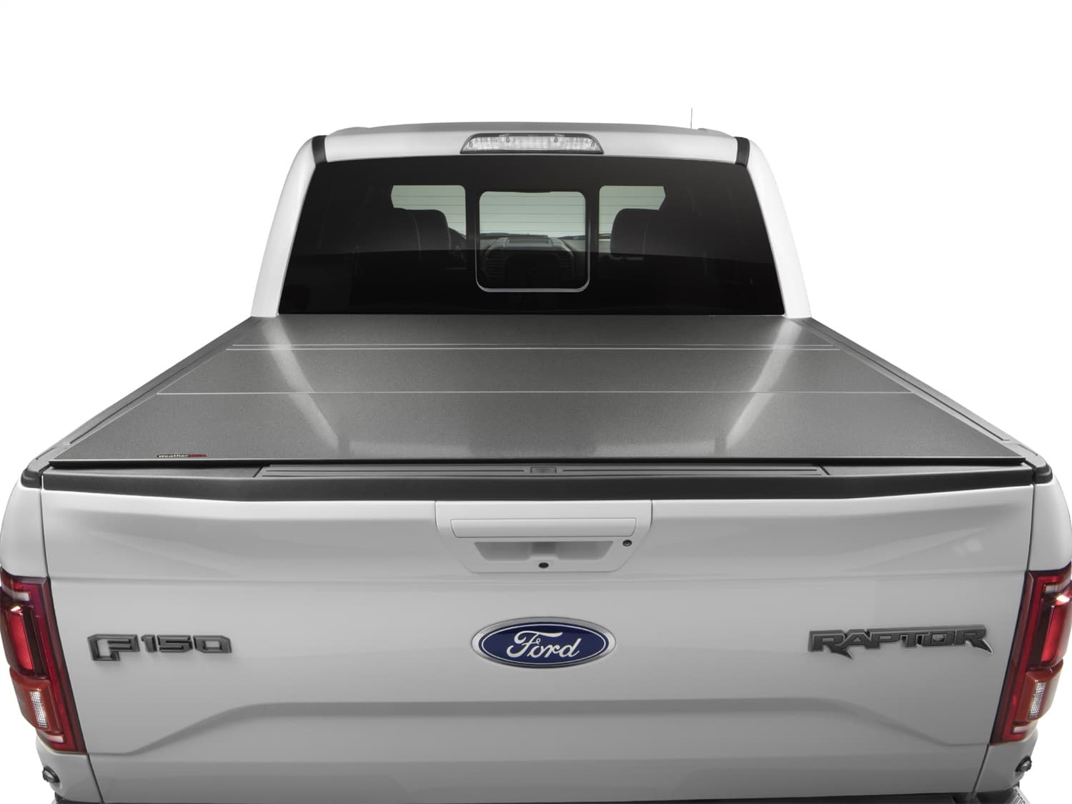 WeatherTech AlloyCover Hard Tri-Fold Truck Bed Cover - Black - JT w/o Trail Rail System product image