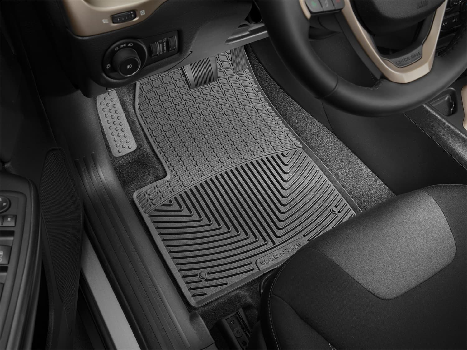 Weathertech Black Front Rubber Mats Jeep Cherokee 2014 +