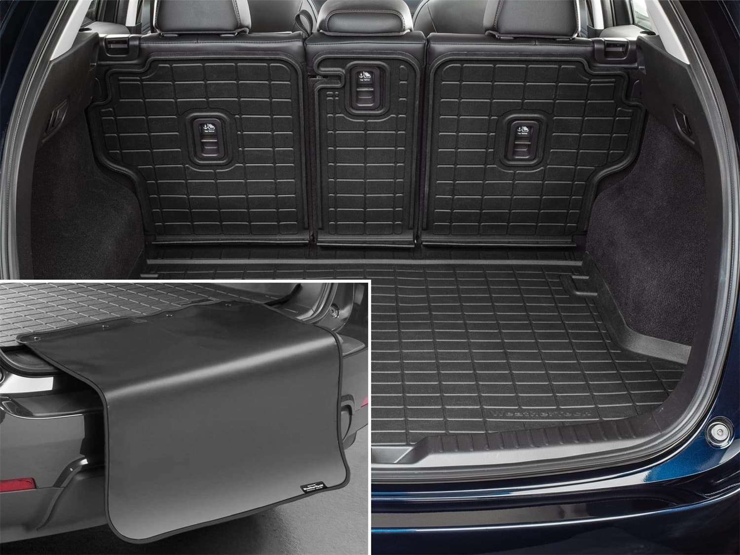 SeatBack Cargo Liner HP w/Bumper Protector; Black; Behind 2nd Row Seating; product image