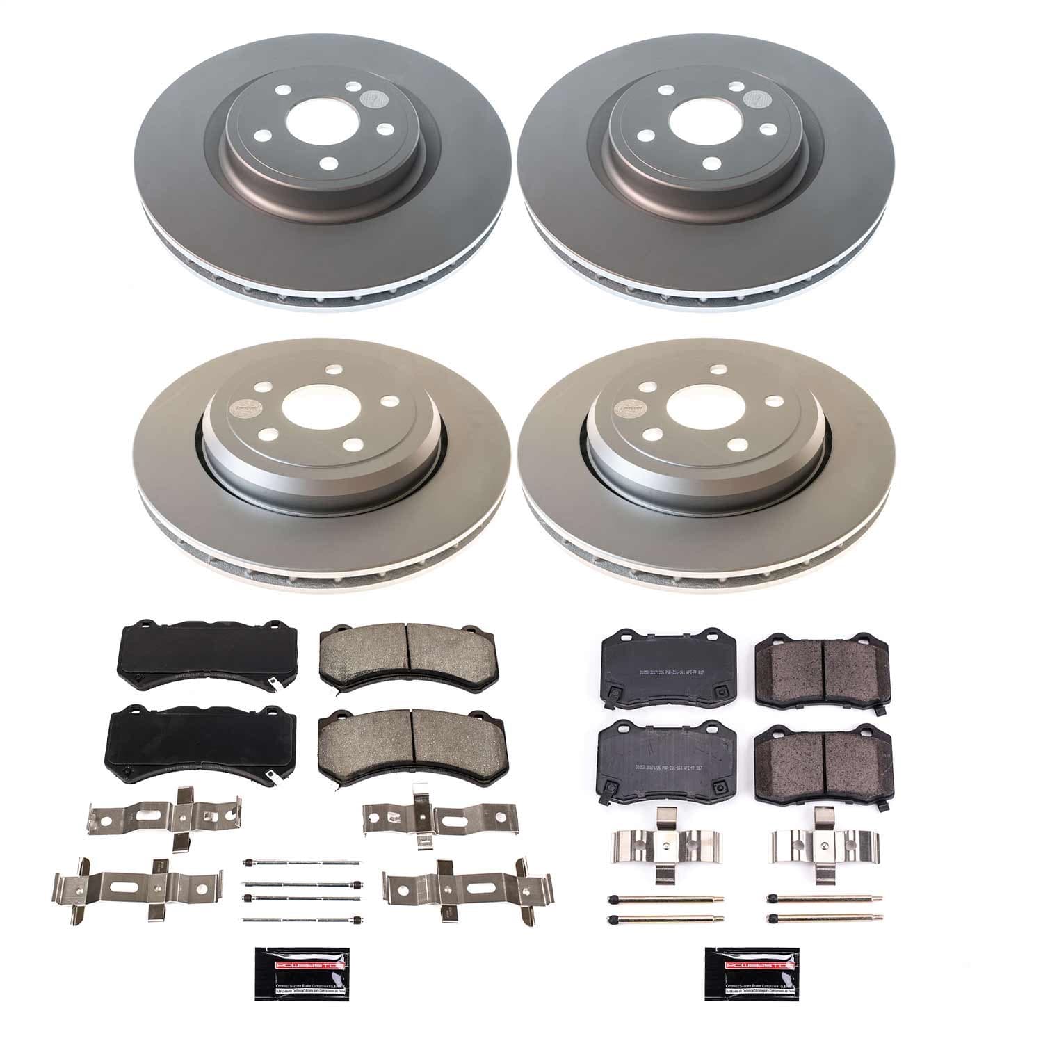 Front And Rear Dodge Durango 2018-2020 Jeep Grand Cherokee 2012-2020 Z17 Coated Brake Kit product image
