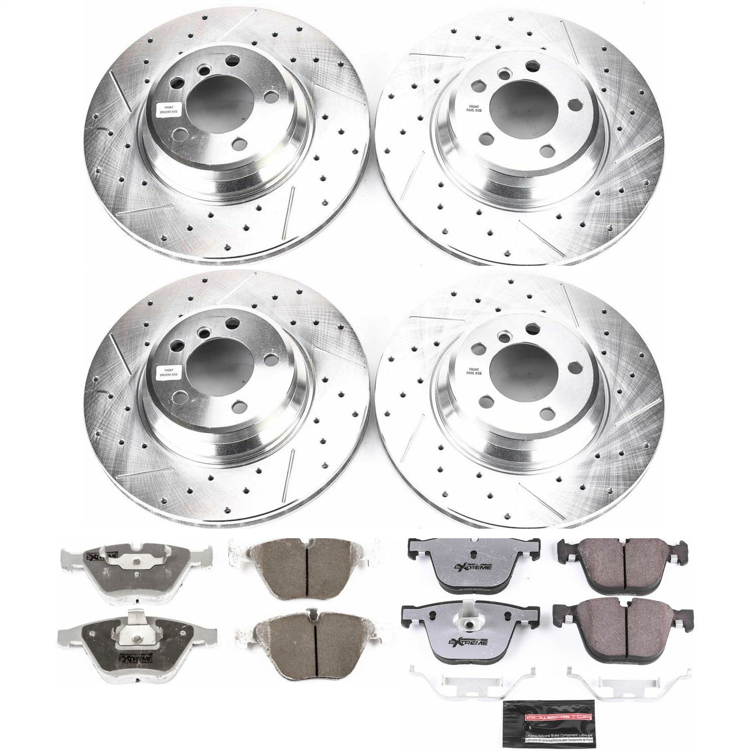Z26 Street Warrior Upgrade Kit: Drilled/Slotted Rotors; Carbon-Fiber Ceramic Pads W/Hardware; Pad Sensors product image
