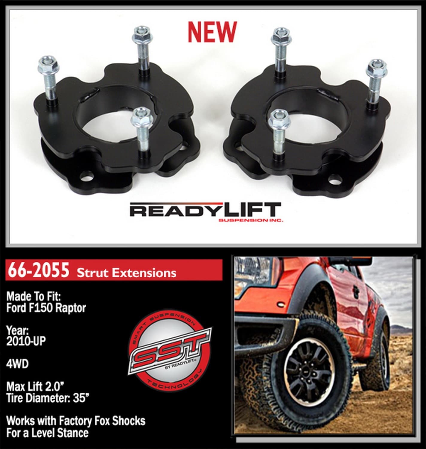 2 Leveling Kit - Ford Raptor SVT 4WD 2010-2014 product image