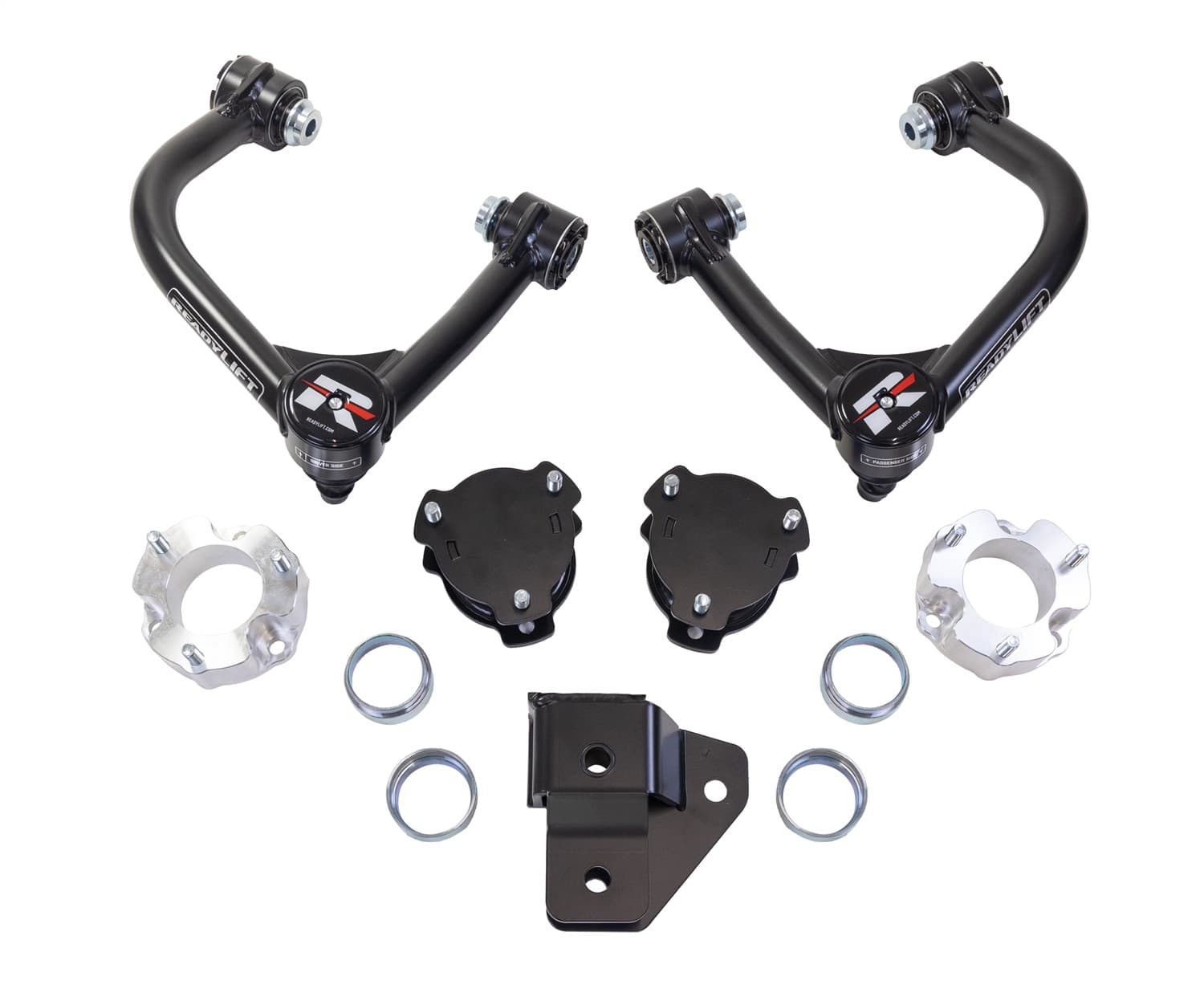 ReadyLift 4ft. SST Lift w/Upper Control Arms and High-Angle Ball Joints (Does NOT fit Sasquatch Package equipped vehicles; Badlands; Wildtraks; First Edition or Bronco Sport)