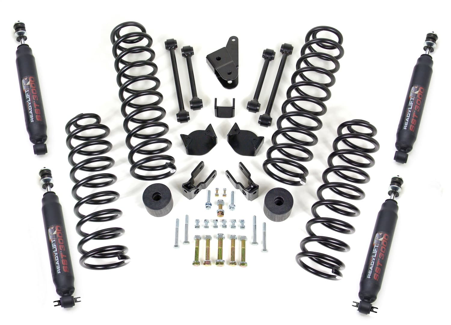 4 Coil Spring Lift Kit With SST3000 Shocks - Jeep JK Wrangler 4WD 2007-2018 product image