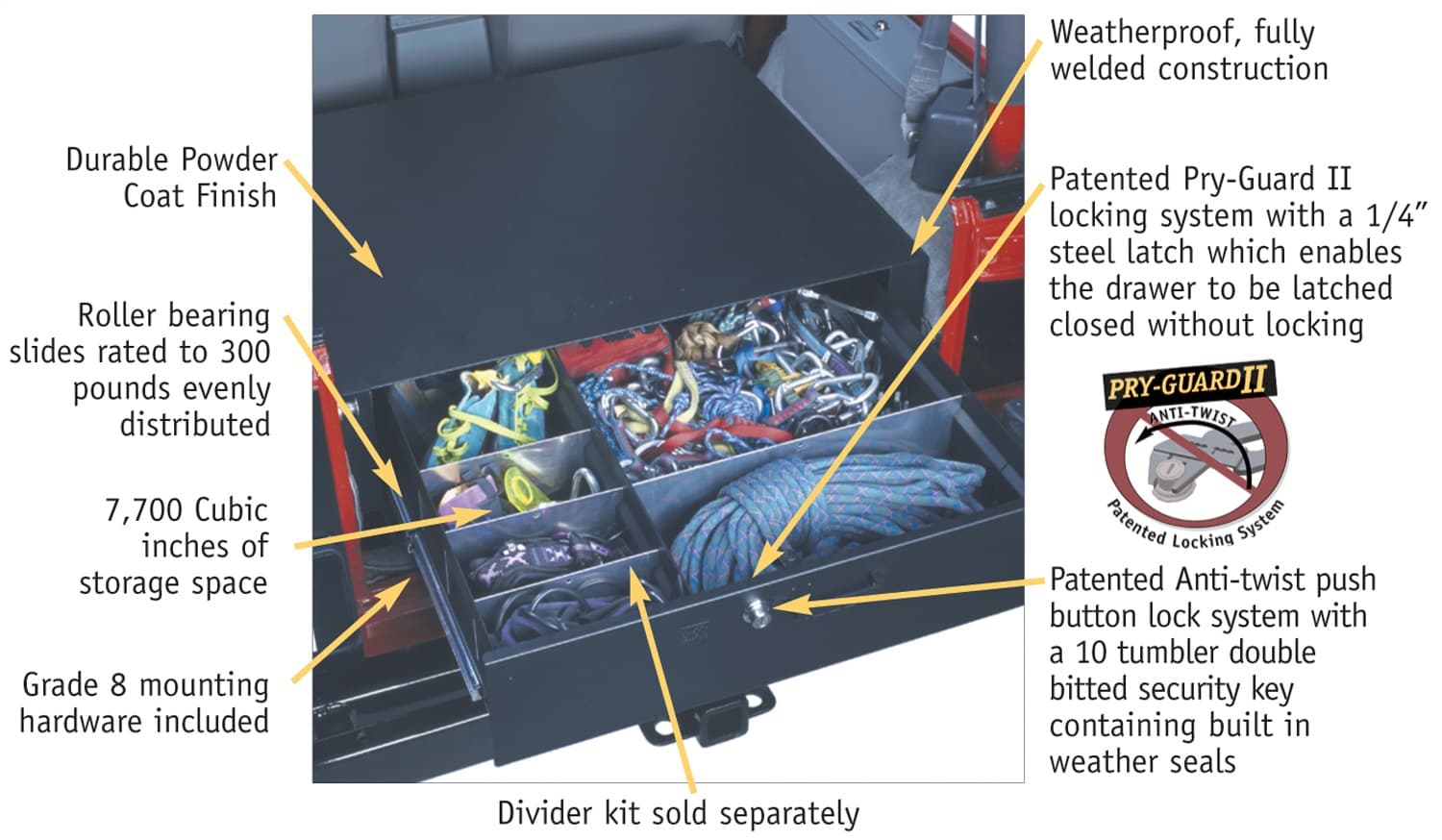 Mid-Size SUV Cargo Security Drawer (Black) product image